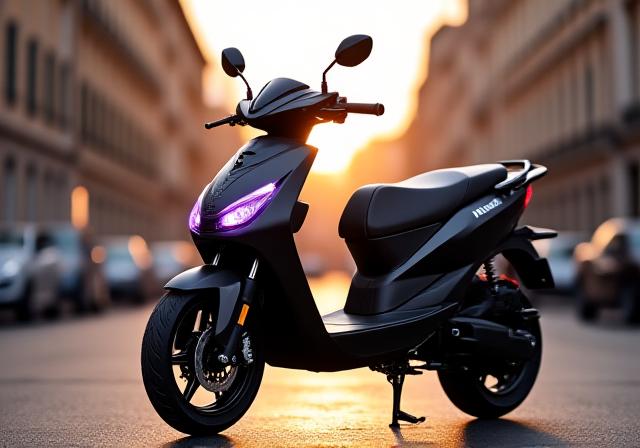 Monopattino elettrico personalizzato con luci LED e freni magura